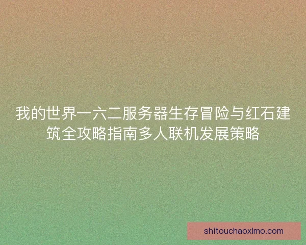 我的世界一六二服务器生存冒险与红石建筑全攻略指南多人联机发展策略 我的世界一六二服务器生存冒险与红石建筑全攻略指南多人联机发展策略