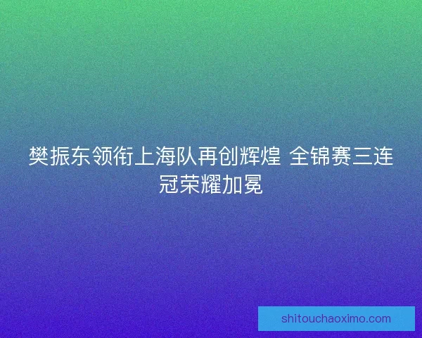 樊振东领衔上海队再创辉煌 全锦赛三连冠荣耀加冕